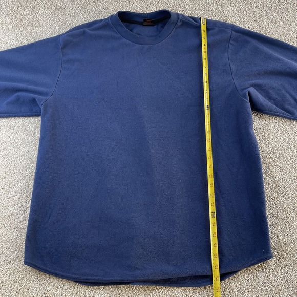 Y2K Nike Sweatshirt Mens XL Blue Fleece Pullover Crewneck Solid Blank Casual Top - Picture 6 of 9